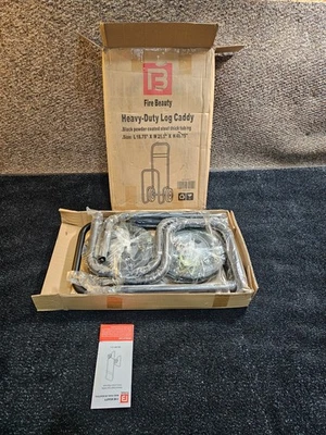 Carro de leña Fire Beauty H127L soporte de madera rodante de alta resistencia con ruedas Foto 1 de 4