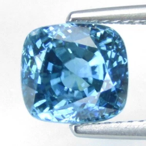 5.56Cts Stunning Natural Blue Zircon Cushion Shape Collection Gemstone - Picture 1 of 5