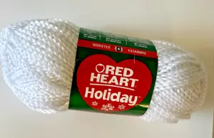 YARN Red Heart Holiday White Silver Acrylic METALIC 215 yards 3.5oz - Picture 1 of 4