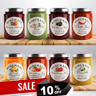 Venice Personalised Jam Pot Lid Jar Labels Stickers Preserves Conserve - Image 1 of 2