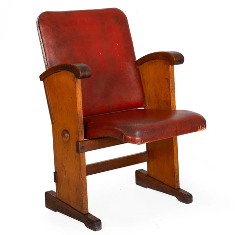 Rare Vintage Mid-Century Modern Cinema Theater Arm Chair circa 1950 Cover
