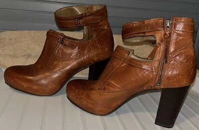 Botas de tornozelo Schuler & Sons Philadelphia salto couro 10,5 - Imagem 1 de 4