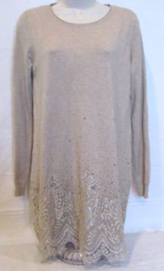 Fleur De Lis Girl's Junior Large Beige Tunic with Lace Bottom - Picture 1 of 7