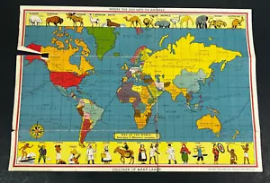 Poster Mappa Bambini Vintage Eagle Pencil Co Company Pubblicità 1936 14" x 10" - Foto 1 di 17
