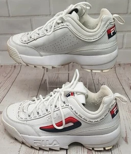 Fila Disruptor II Repeat donna pelle bianca grossa taglia 5 UK 5F M00079-125 - Foto 1 di 11