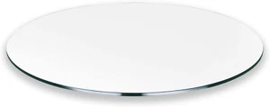 Pro Safe Glass 21" Round Tempered Glass Table Top 1/4" Thick Flat Edge - Clear - Picture 1 of 5