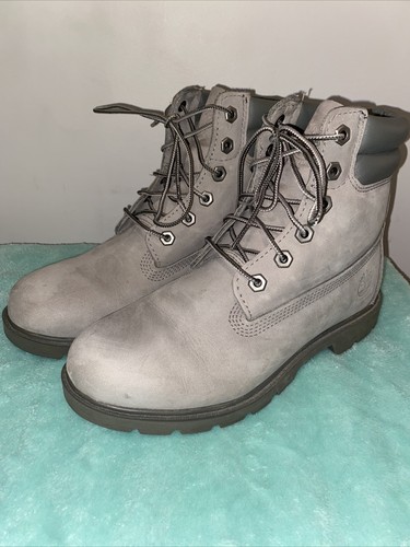 Timberland Linden Woods stivali impermeabili da donna 6" grigi premium nabuk #a1hmy