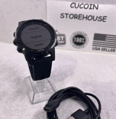 Garmin Fenix 5S Sapphire mit schwarzem Band 010-01685-10 - Bild 1 von 4