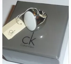 Calvin Klein Opulent Ring - Silver/White, Size 6 NEW- Women Fashion Ring Jewelry - Picture 1 of 10