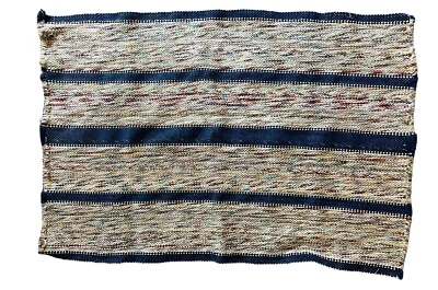 2 VTG Farmhouse Grandma Rag Rug Cottage Chic Blue Cotton Throw Rug 22 1/2 X 33 - Image 1 of 4