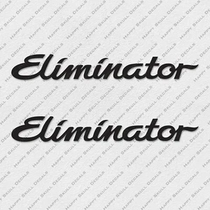 ELIMINATOR BOAT LOGO DECALS STICKERS Set of 2 14.75" LONG - Bild 1 von 2