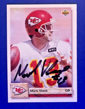 MARK VLASIC Kansas City Chiefs, Iowa Hawkeyes 1992 UD SIGNED / AUTOGRAPH Card