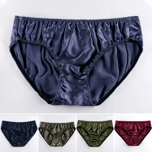Mens Silk Bikini Satin Briefs Knickers Underwear Delta Panties Size L/XL/2XL ca - Picture 1 of 15