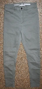 H&M Squin Girls high waist slim legs super stretchy gray skinny 26W X 27L jeans - Picture 1 of 6
