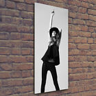 Wandbild Druck auf Plexiglas® Acryl Hochformat 50x125 Frau in Schwarz