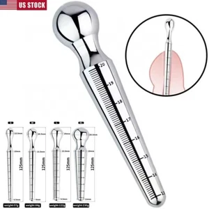 FRRK Male Stainless Steel Penis Plug Urethral Sounding Dilator Penis Stretcher - Picture 1 of 29