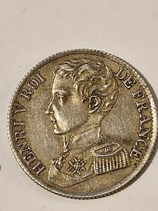 Münze, Frankreich, Henri V, 1 Franc, 1831, Ss+, Silber - Bild 1 von 5