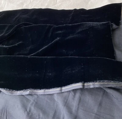 Black Mulberry Silk Velvet Fabric by the Yard, 1/2 Yard and 1/4 Yard - Image 1 of 4