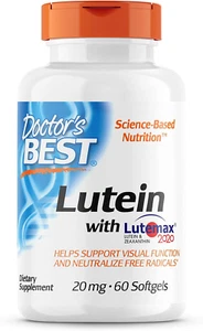 Doctor'S Best Lutein Featuring Lutemax, Non-Gmo, Gluten Free, Eye Health, 20 Mg, - Picture 1 of 12