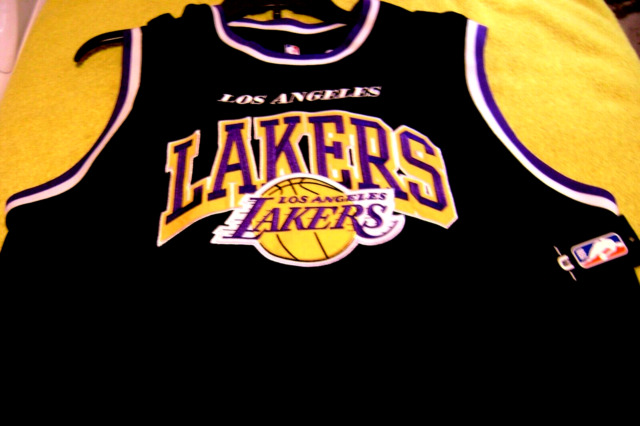NWT Los Angeles Lakers Black Dri Fit Practice Shirt Size Youth XL 18-20