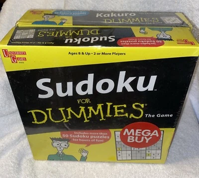 2 University Games Boardgame Sudoku & Kakuro for Dummies The Game - Sealed - Image 1 of 4