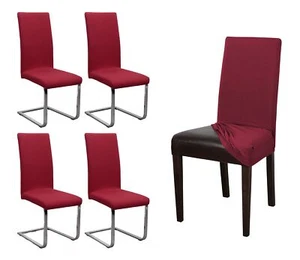 Lot de 4 Housses de Chaise en Jersey Housse Extensible en Coton bi-élastique ... - Foto 1 di 5