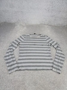 Weekend Max Mara Shirt Womens Small Gray Striped Long Sleeve Tee - Picture 1 of 7