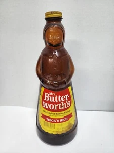 Large 11” Vintage Mrs. Butterworth’s Syrup Glass Bottle 36oz Thick 'N Rich Label - Picture 1 of 5