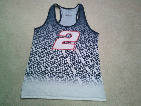 NASCAR Racing Brad Keselowski T Shirt Mens Large Sleeveless Tank Top Fanatics Cover