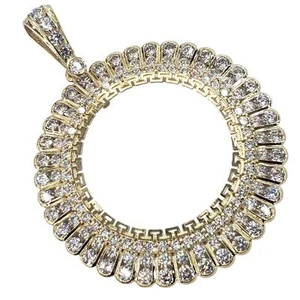 14k Yellow Gold 50 Pesos Centenario Coin Bezel Frame Pendant - Picture 1 of 12