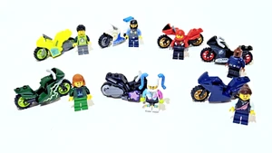 Lego STUNTZ Motorcycle Racing Bike Minifigure Play Pack w/ 7 Vehicles & Figures - Picture 1 of 8