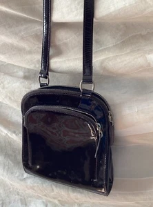 Andrea Mabiani Small Black Patent Leather Shoulder Purse - Picture 1 of 5