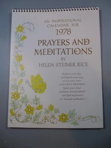 Gibson 1978 Inspirational Calendar Helen Steiner Rice Prayers And Meditations - Picture 1 of 4