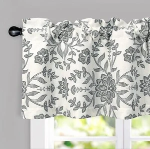 DriftAway Boho Linen Blend Kitchen Valance Curtain Blackout 18 Inch for Living 1 - Picture 1 of 1
