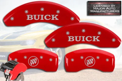2000-2005 "Buick" LeSabre Delantero + Trasero Rojo MGP Disco de Freno Pinza Cubiertas Escudo Foto 1 de 4