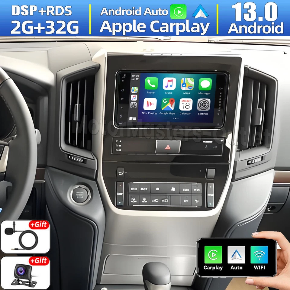 For Toyota Land Cruiser 2016-2021 W/ JBL Android 13 CarPlay Car Stereo Radio GPS - Image 1 of 4