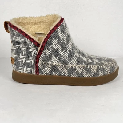 Sanuk изящный Bootah туфли женщин размер 9 серый ботинок тапочки шерпа с подкладкой поскользнуться - Изображение 1 из 4