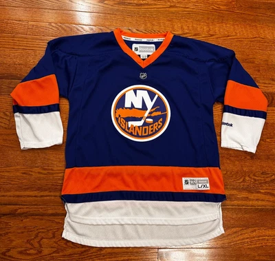 Reebok New York Islanders NHL Hockey Youth Boys Jersey Large/XL No Name Blank - Image 1 of 4