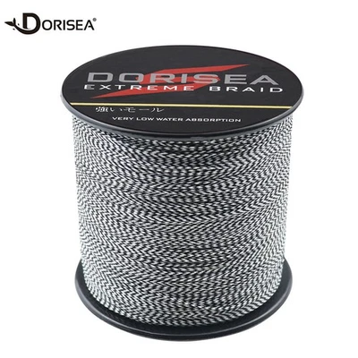 Dorisea 100M-2000M Black&White Spot Extreme PE Braided Fishing Line 10LBS-300LBS