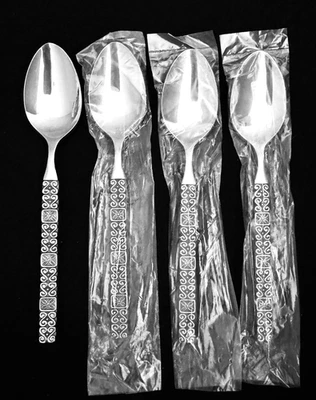 New OXFORD HALL Stainless OXH97 Set Of 4 TEASPOONS 6 3/8" Japan Flatware NEW - Image 1 of 3
