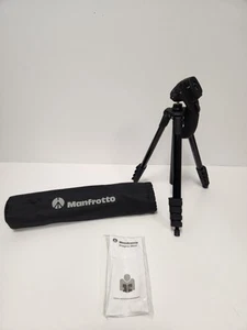 Manfrotto 61" Compact Action Aluminum Folding Tripod BLACK MKCOMPACTACN-BK - Picture 1 of 9