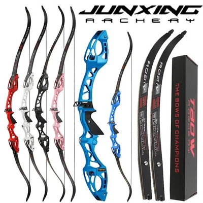 68" Recurve Bow 20-40lbs 25"Riser Takedown F Interface Archery Hunting Shooting - Image 1 of 4