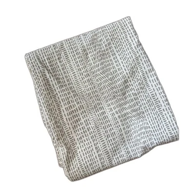 "Cortina West Elm crema y gris 100 % algodón 48x96""" Foto 1 de 4