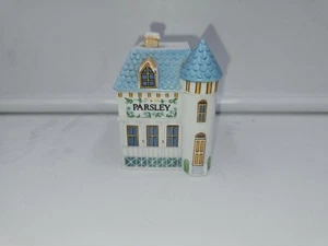 The Lenox Spice Village - 1989 PARSLEY Spice House With Lid - Picture 1 of 6
