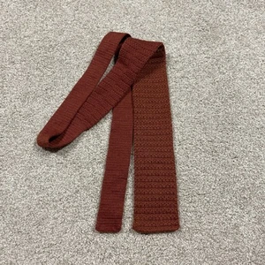 Vintage Rufflernit Krawatte Herren Rooser rot Strick Mohair Wolle Krawatte 70er Retro klassisch - Bild 1 von 4