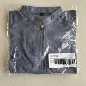 McDonald’s Womens Apparel Collection Performance Zip Polo Shirt Gray MC304 Small - Picture 1 of 5
