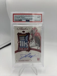 2020 Flawless Ruby  Collegiate D’andre Swift Sugar Bowl  RC Worn Patch Auto /20 - Picture 1 of 2