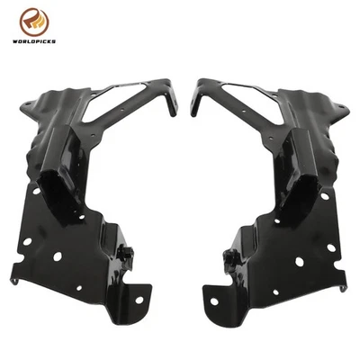 Parachoques delantero derecho + soporte izquierdo de acero negro para Chevrolet Silverado 1500 2016-2018 Foto 1 de 4