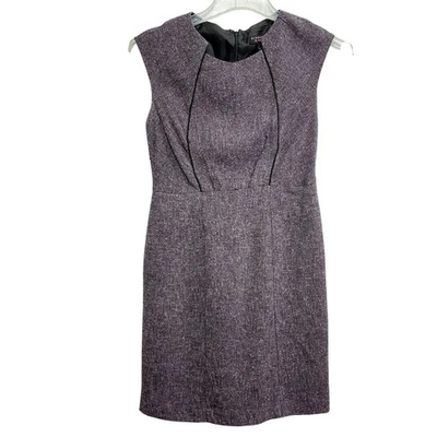 Signature by Robbie Bee Dress Womens 6P Purple Sleeveless Sheath Pockets Work - Image 1 of 4