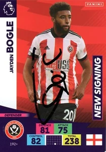 TARJETA COLECCIONABLE ADRENALYN XL FIRMADA POR JAYDEN BOGLE SHEFFIELD UTD 2020/2021 + CERTIFICADO DE AUTENTICIDAD - Imagen 1 de 1